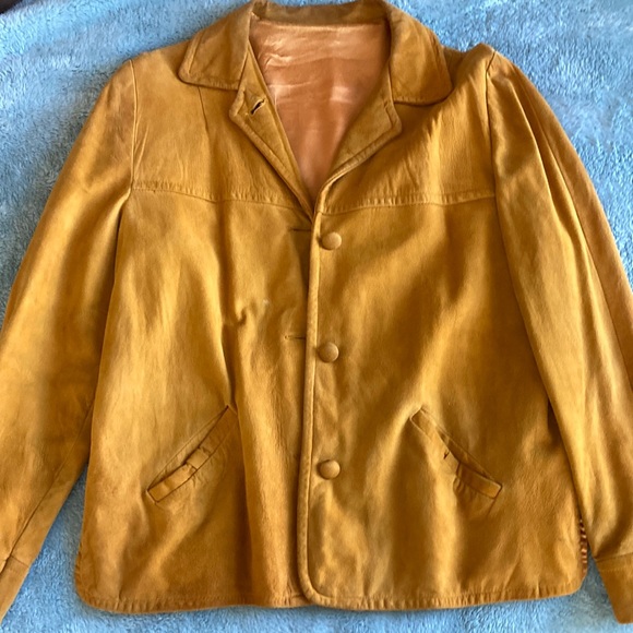 Jackets & Coats Vintage Mustard Suede Jacket 196s Poshmark